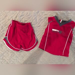 Athletic Works Red and Gray Kids Matching Set